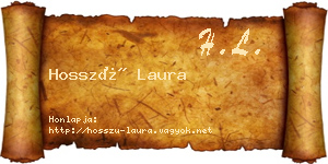 Hosszú Laura névjegykártya